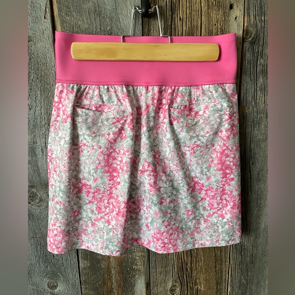 Puma Pwrshape Pink Floral Print Knit Golf Skirt - Picture 2 of 9